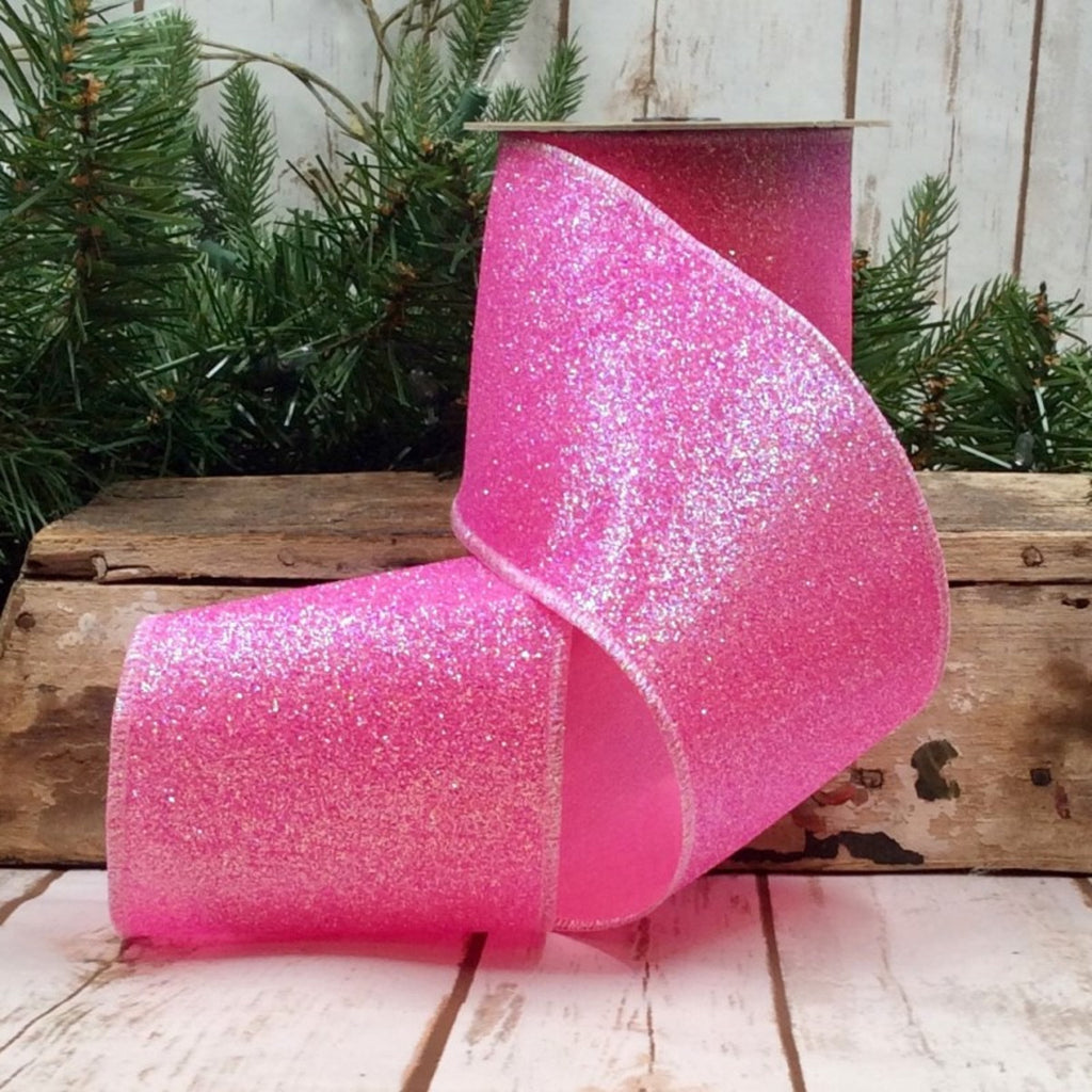 Hot Pink Chunky Glitter Ribbon – Peace of Mind Designs