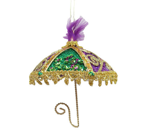 Mardi Gras Umbrella Ornament – Peace of Mind Designs